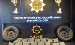 Ankara'da otomobilin yedek lastiklerine gizlenen uyuşturucuyu narkotik köpeği "İda" buldu