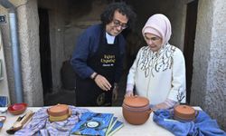 Emine Erdoğan, Nevşehir'de Türk Mutfağı Haftası kapsamında yoğurt mayaladı