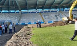 Kazım Karabekir Stadı'nın zemini hibrit çime dönüştürülüyor
