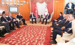 KKTC Başbakanı Üstel, İçişleri Bakanı Yerlikaya'yı kabul etti
