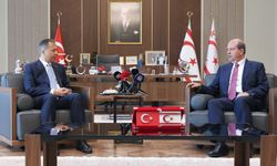 KKTC Cumhurbaşkanı Tatar, İçişleri Bakanı Yerlikaya'yı kabul etti