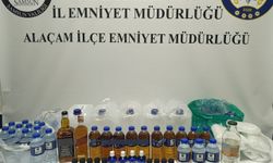 Samsun'da sahte içki operasyonunda bir şüpheli yakalandı