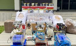 Uşak'ta 401 bin 340 makaron ele geçirildi