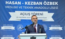Bakan Kacır, Giresun'da Hasan-Kezban Özbek Mesleki ve Teknik Anadolu Lisesi'nin açılışında konuştu.