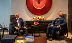 SSB Başkanı Görgün, Halkbank Genel Müdürü Arslan ile bir araya geldi