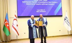 KKTC Cumhurbaşkanı Tatar'a Azerbaycan Teknik Üniversitesince fahri doktora unvanı verildi