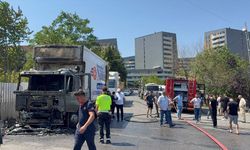 İstanbul'da park halindeki kamyonette çıkan ve otluk alana sıçrayan yangın söndürüldü