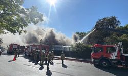 Pendik'te İSKİ'ye ait arıtma tesisinde yangın çıktı