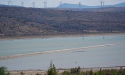 İzmir'de barajda su seviyesi düşünce eski İzmir-Çeşme kara yolu ortaya çıktı