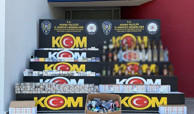 Adana'da sahte içki ve kaçak sigara ele geçirilen operasyonda 3 zanlı yakalandı