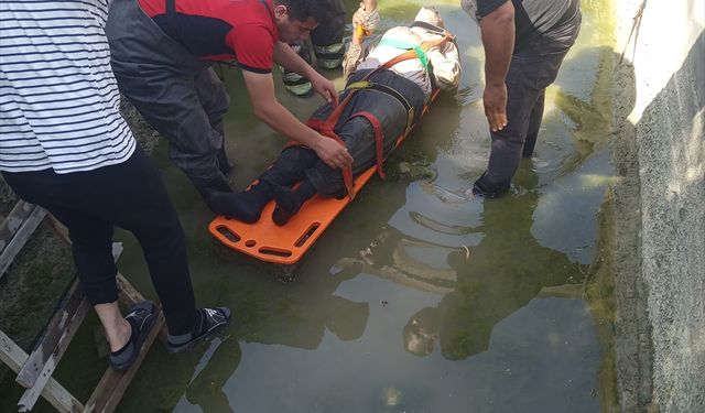 Mersin'de sulama kanalına düşen kişi kurtarıldı