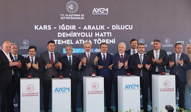Bakan Uraloğlu, Kars-Iğdır-Aralık-Dilucu Demir Yolu Hattı Temel Atma Töreni'nde konuştu