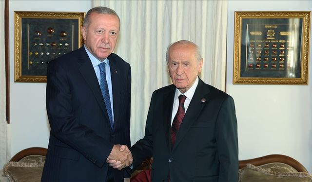 Cumhurbaşkanı Erdoğan MHP Genel Başkanı Bahçeli ile görüştü