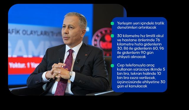 İçişleri Bakanı Yerlikaya, trafikte yeni dönemi Anadolu Ajansı özel yayınında anlattı