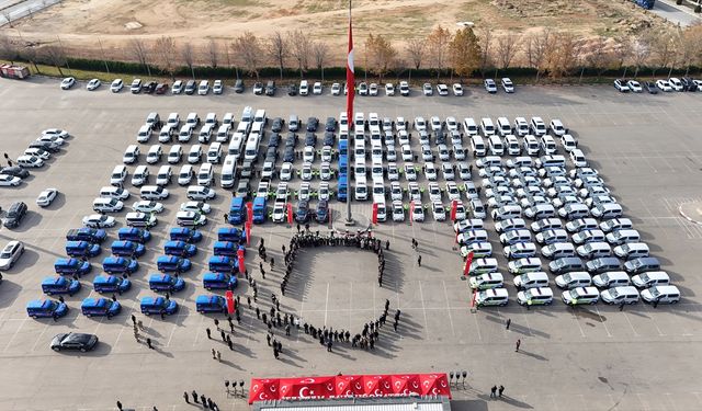 Gaziantep'te emniyet ve jandarma teşkilatının filosuna 259 araç eklendi