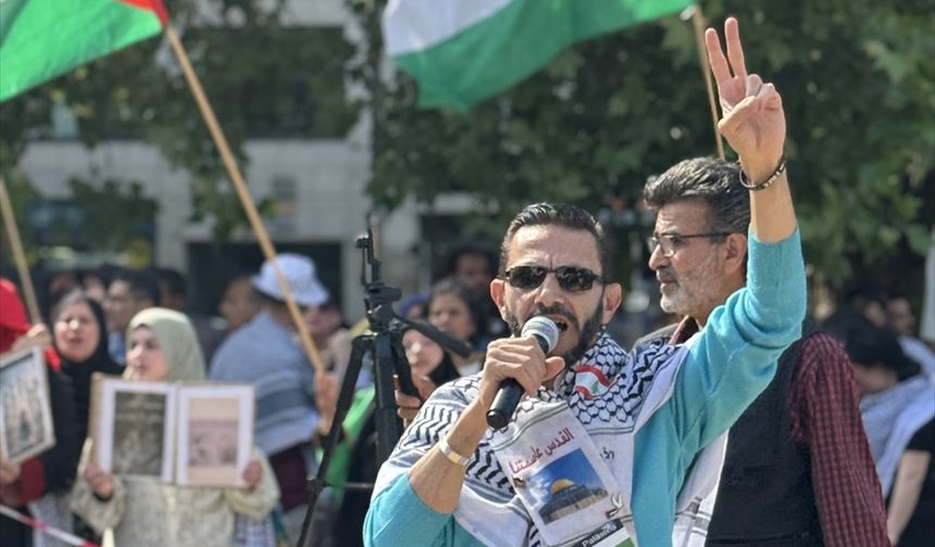 Almanya'da Filistin'e destek gösterisi düzenlendi