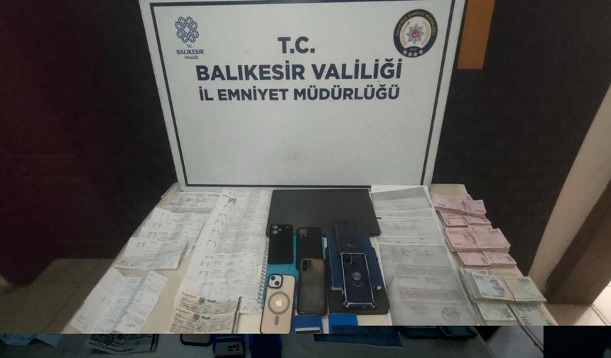 Balıkesir'de imzalattıkları senetleri zorla tahsil ettiği öne sürülen 7 zanlı yakalandı