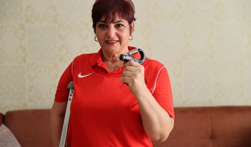 Bedensel engelli milli bilek güreşçi Gülçin Savun, dünya şampiyonasına hazırlanıyor