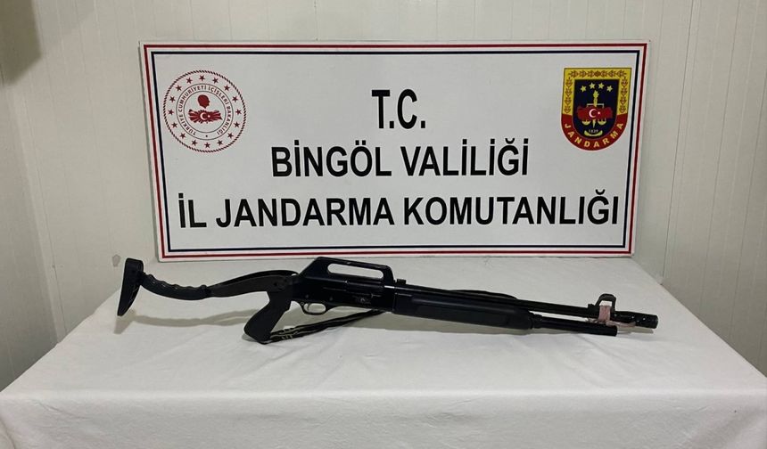 Bingöl'de uzun namlulu silah ve tabanca ele geçirildi