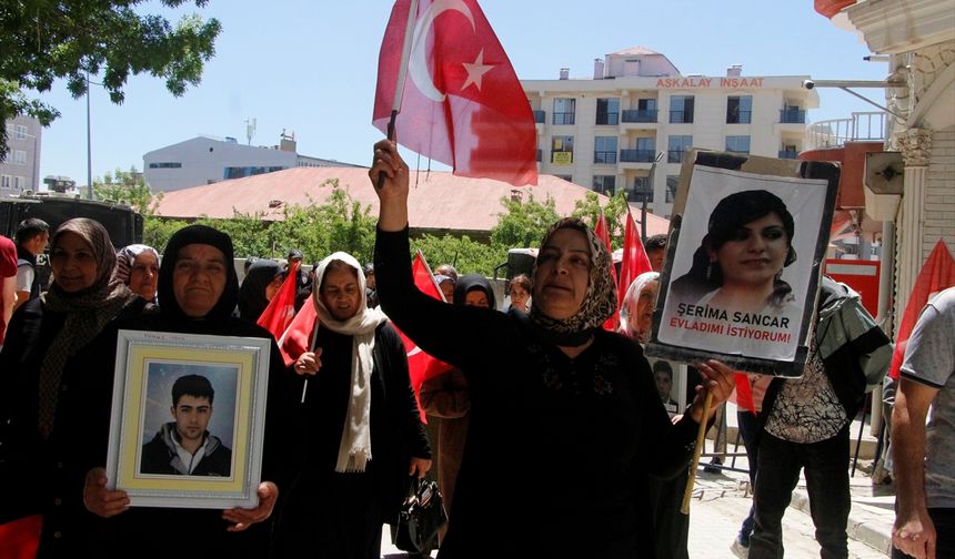 Vanlı aileler, DEM Parti İl Başkanlığı önündeki eylemlerini sürdürdü
