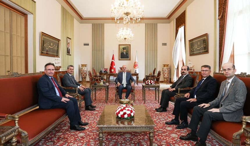 TBMM Başkanı Kurtulmuş Atatürk Kültür, Dil ve Tarih Yüksek Kurumu Başkanı Prof. Dr. Örs'ü kabul etti