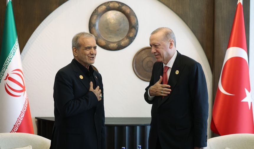 Cumhurbaşkanı Erdoğan, İran Cumhurbaşkanı Pezeşkiyan ile görüştü
