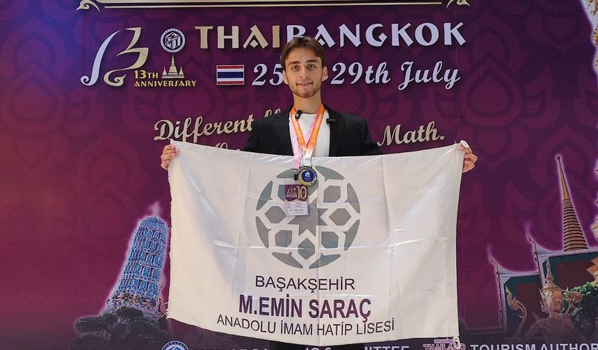 İmam hatip lisesi öğrencisi uluslararası matematik yarışmasında dünya üçüncüsü oldu