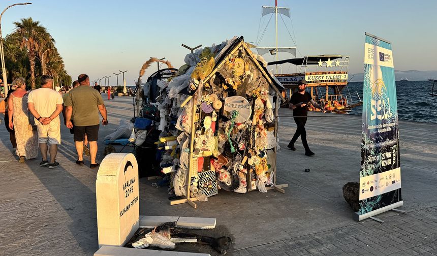 Sinop'ta deniz ve sahillerden 9 ton çöp toplandı