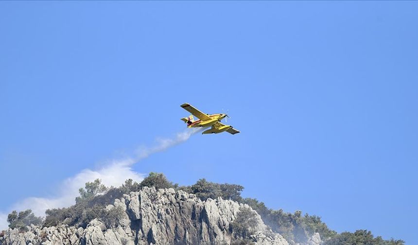 Antalya'nın Gazipaşa ve Alanya ilçelerindeki orman yangınlarına müdahale sürüyor