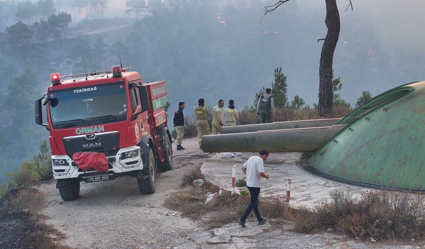 Çanakkale'de çıkan orman yangınına müdahale sürüyor