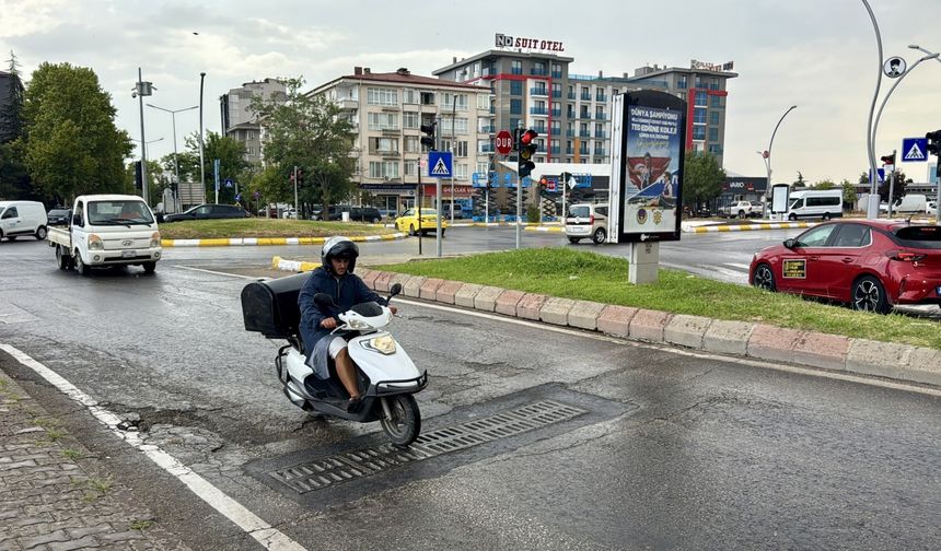 Edirne'de sağanak serinletti