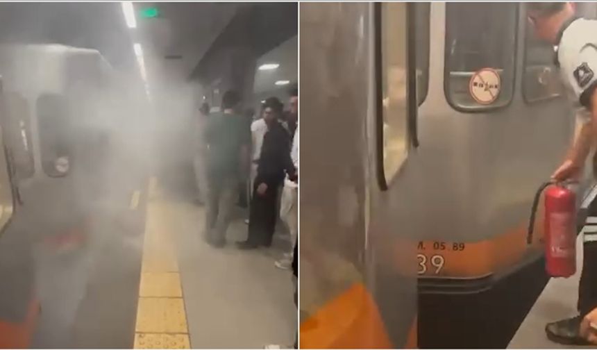 Bağcılar'da metronun fren balatalarında çıkan yangın söndürüldü